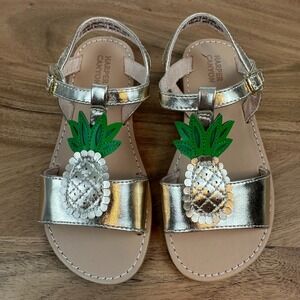 New Little Kids Harper Canyon Pineapple Gold Strappy Comfort Sandals Size 12 C